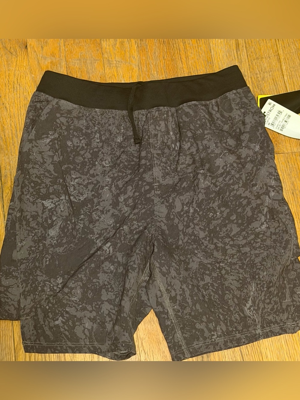 Zella Charcoal Marble Athletic Shorts with Drawstring youth boys large